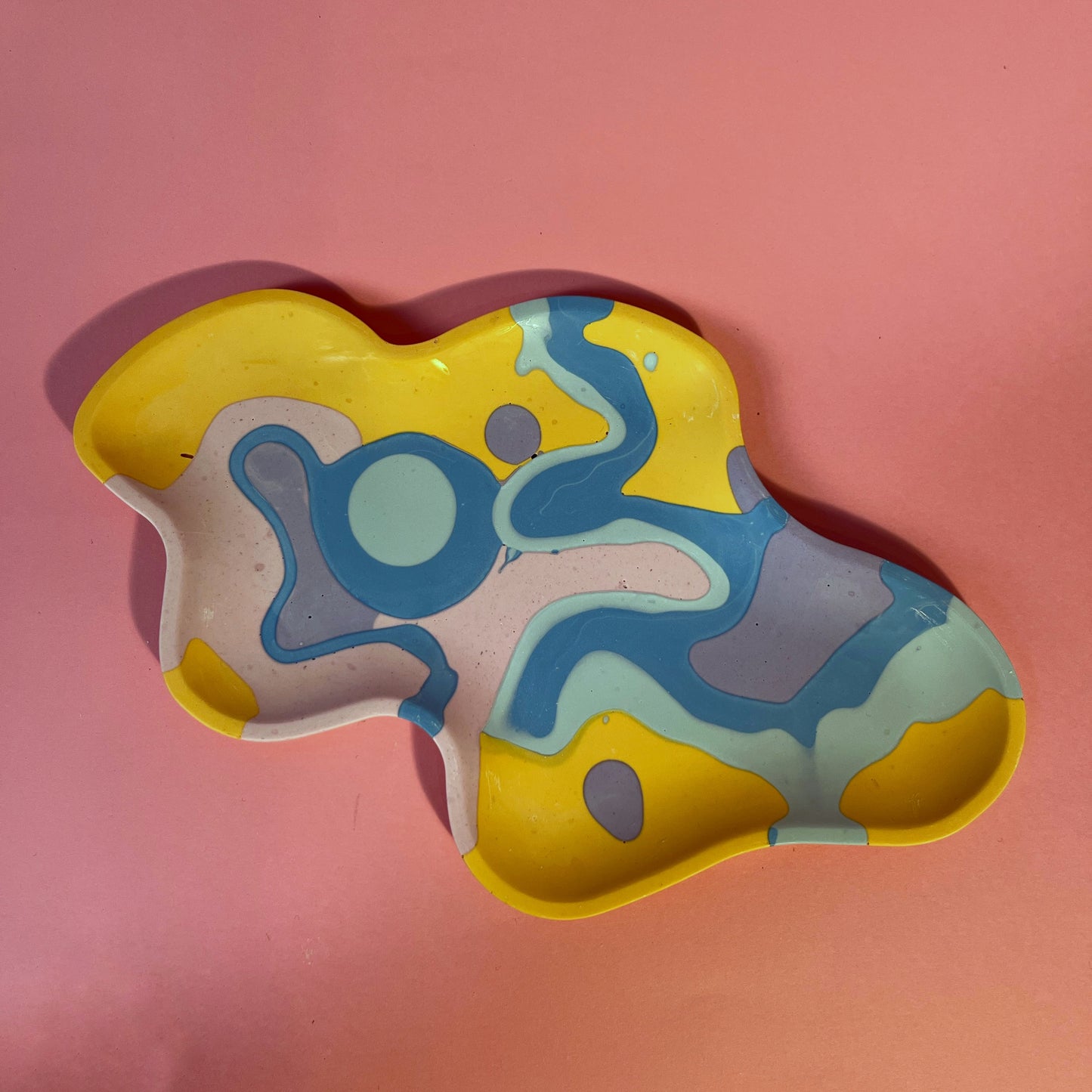 Plateau jesmonite pastel
