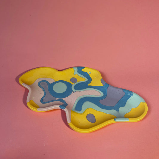Plateau jesmonite pastel