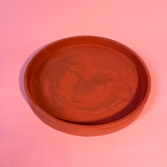 Plateau jesmonite bordeaux