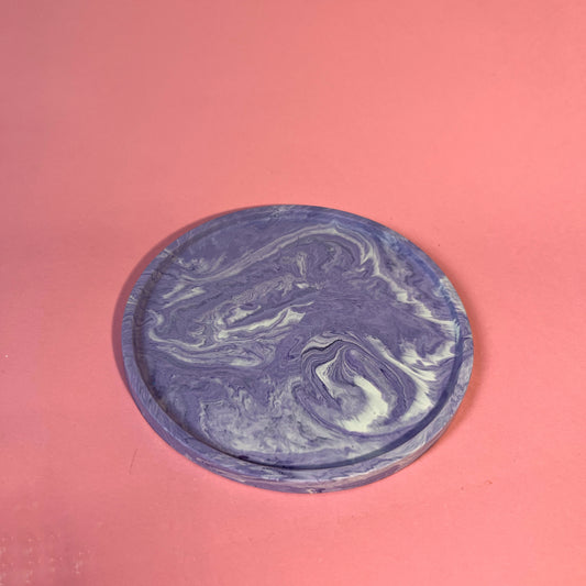 Plateau jesmonite mauve