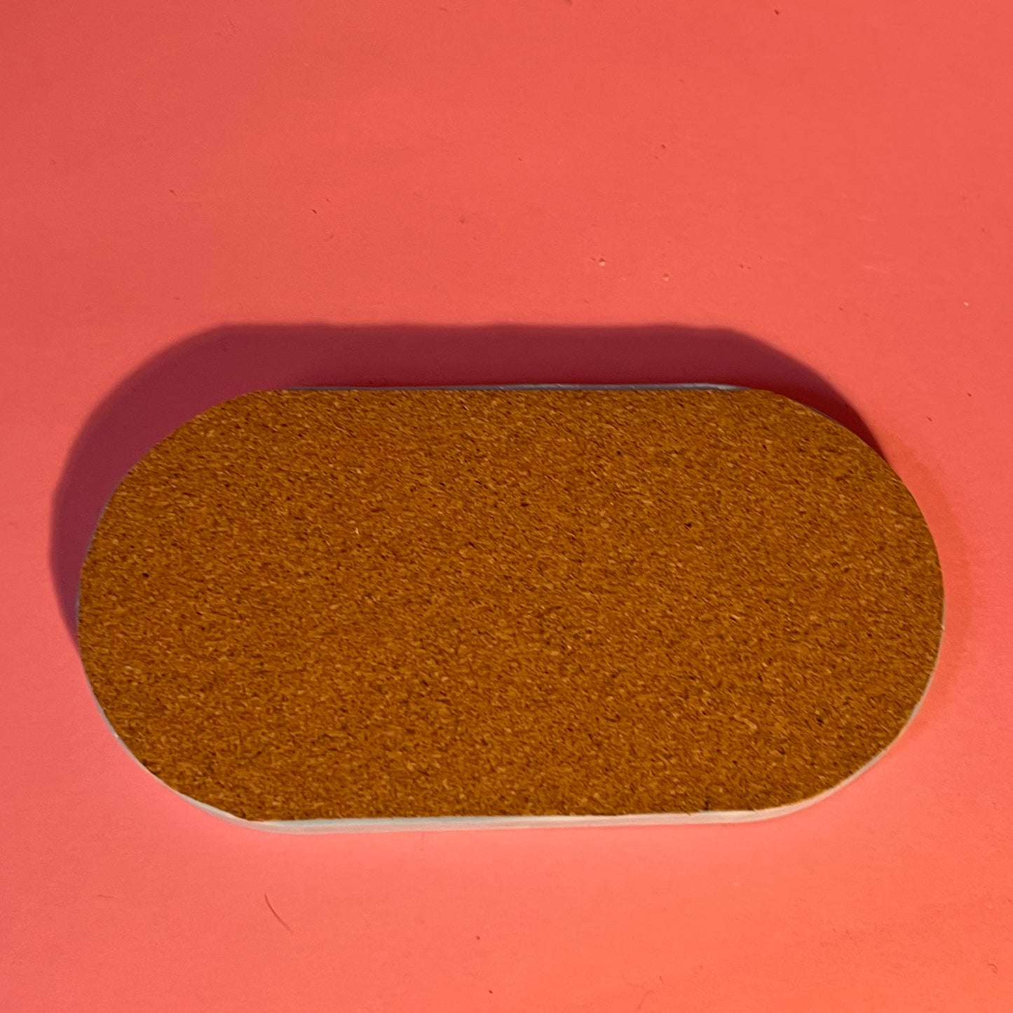 Plateau jesmonite oval bleu à poids