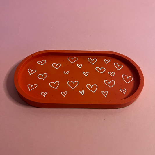 Plateau rouge coeur
