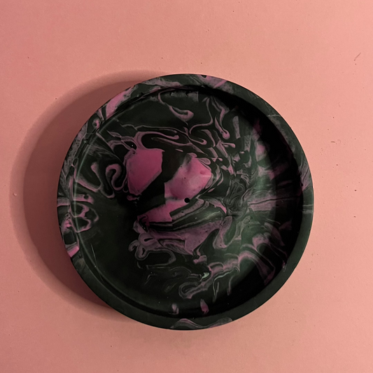 Porte encens bouche noir et rose