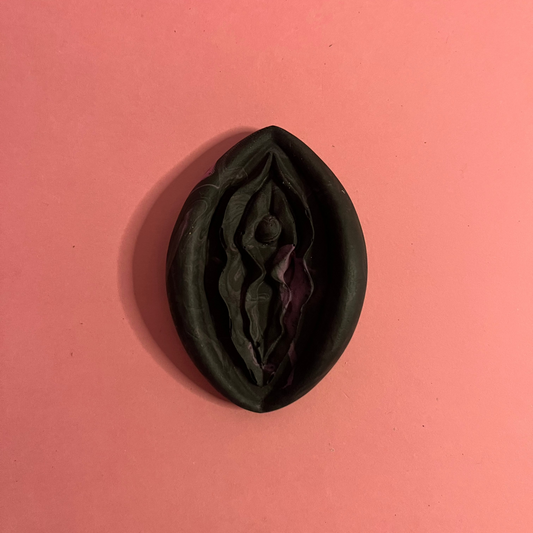 Aimant foufoune noir et rose