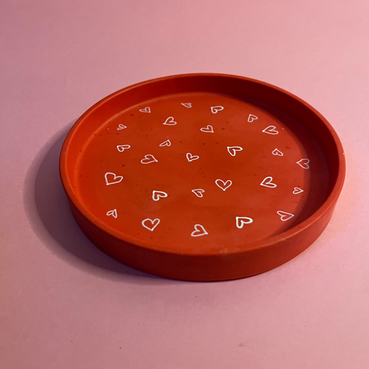 Plateau rouge coeur