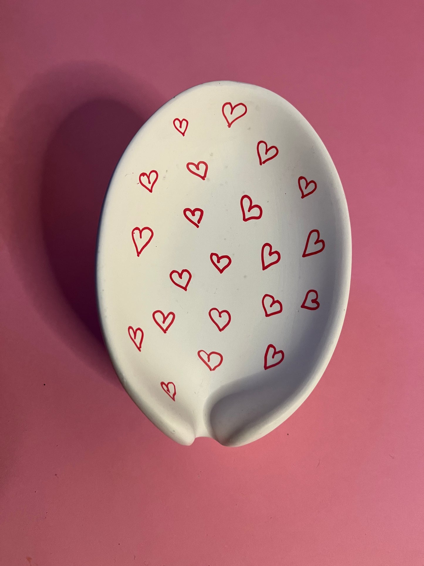 Porte savon blanc coeur