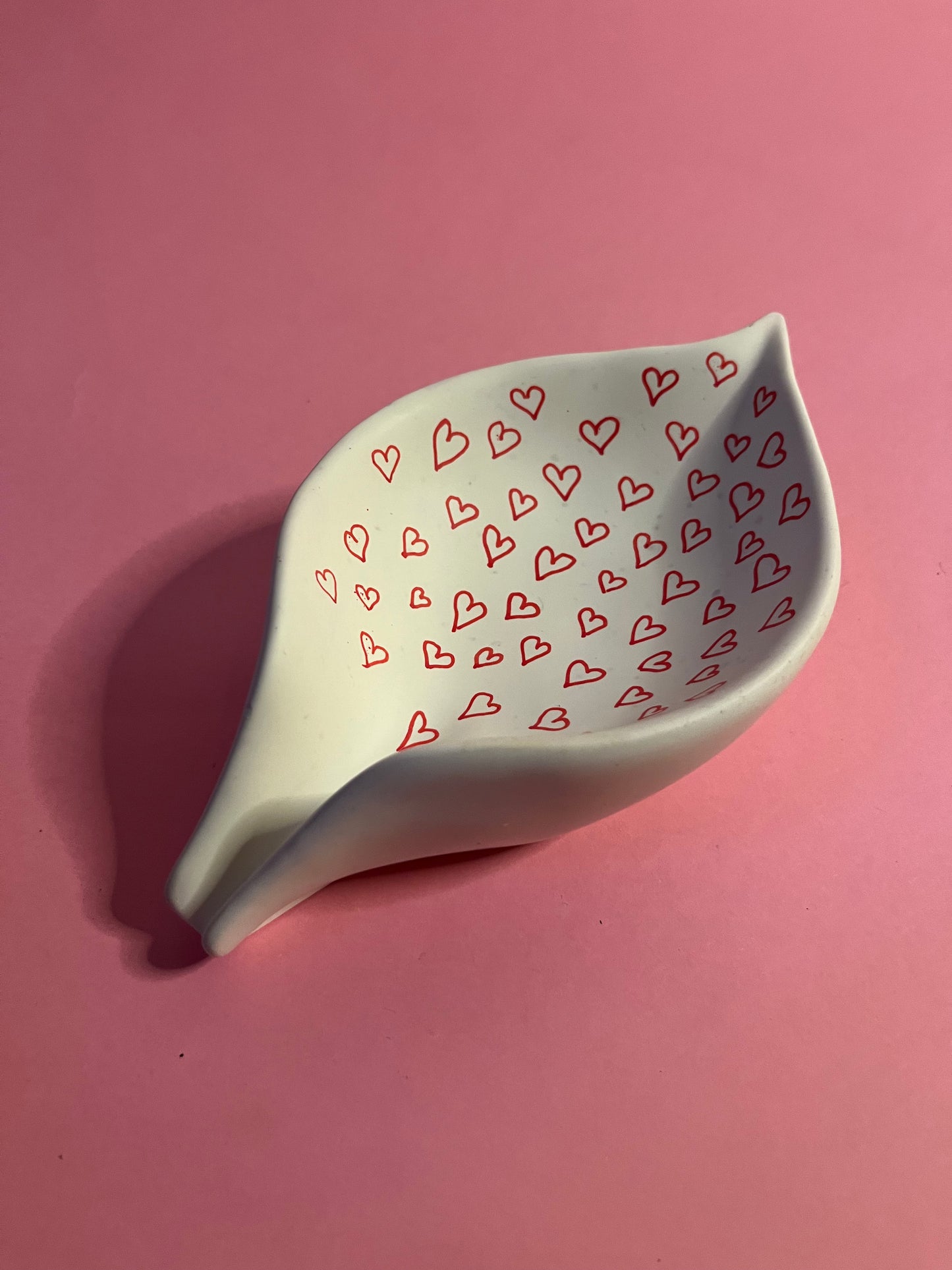 Porte savon blanc coeur