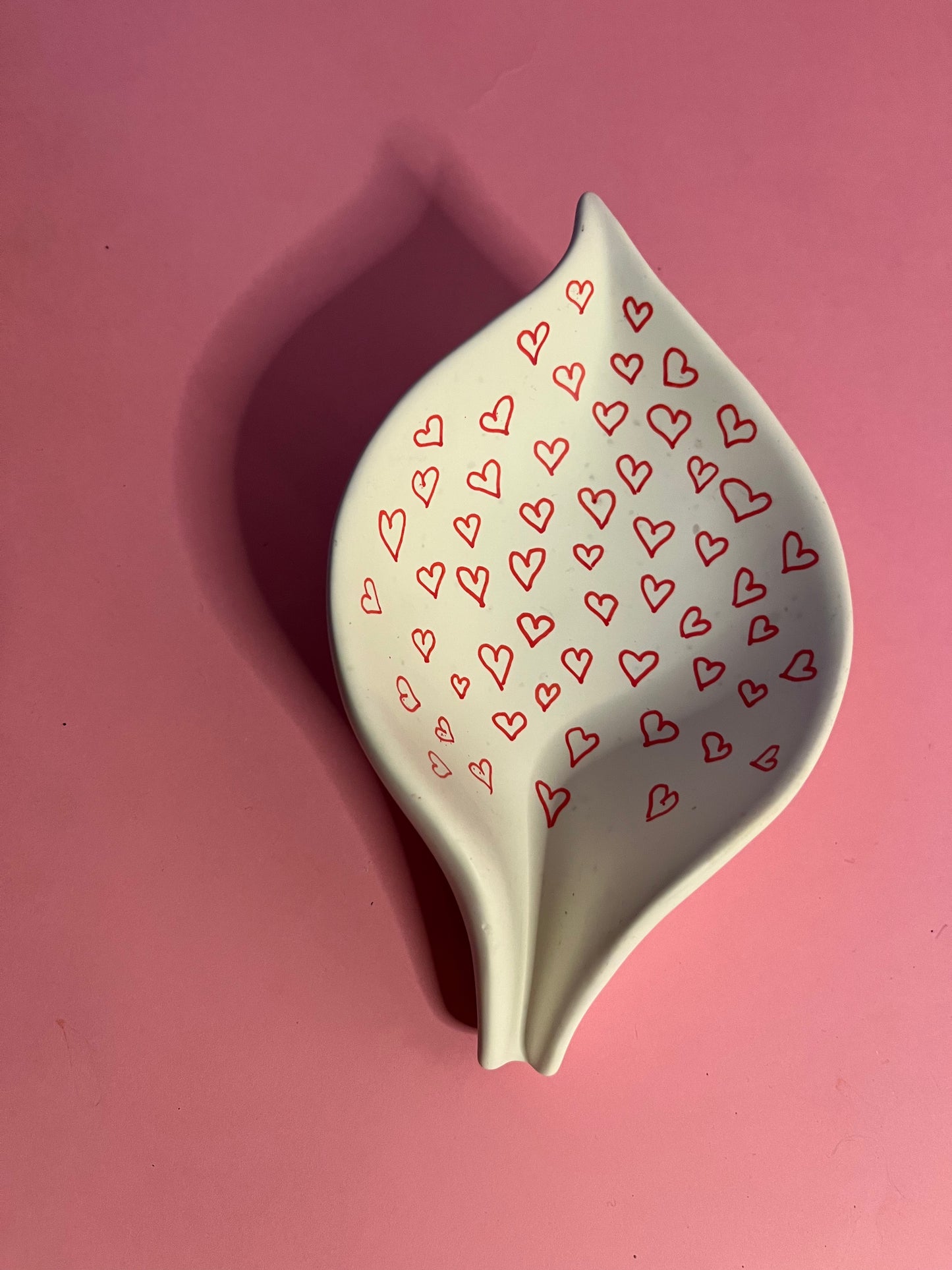 Porte savon blanc coeur