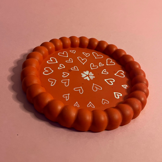 Plateau rouge coeur