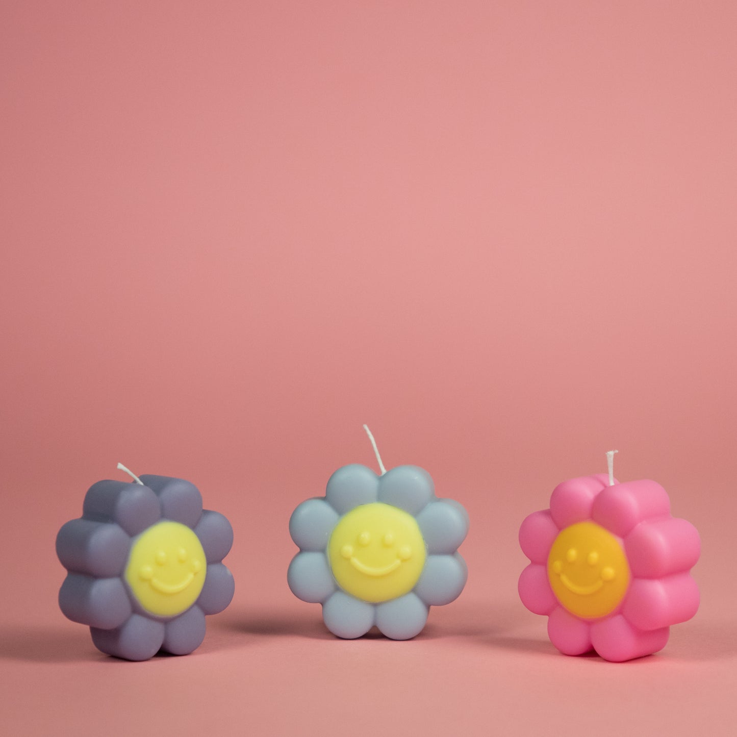 Bougies leus fleurs de bonheur