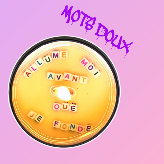 Bougie mots doux TEXTE PERSONNALISÉ