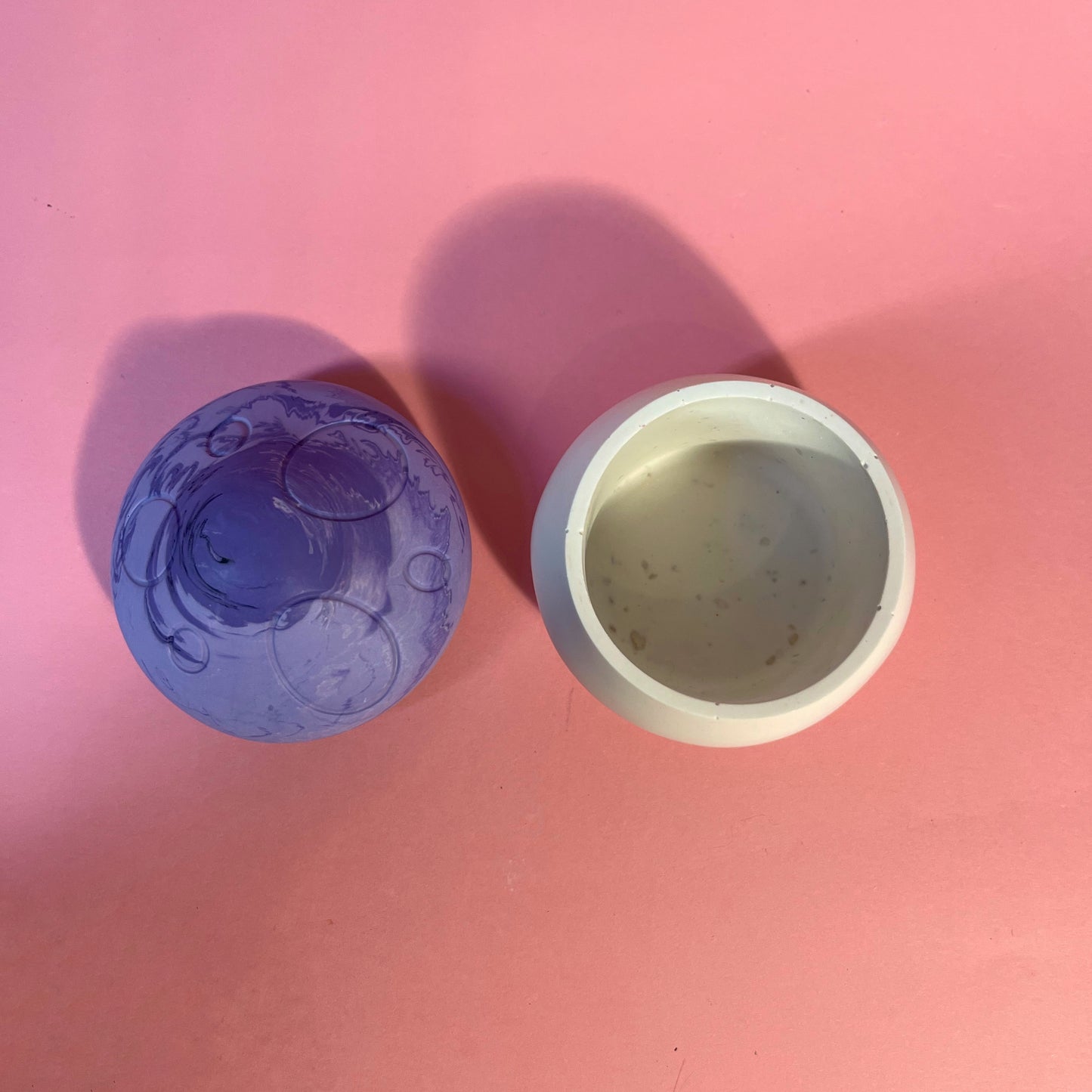 Boite champignon mauve Jesmonite