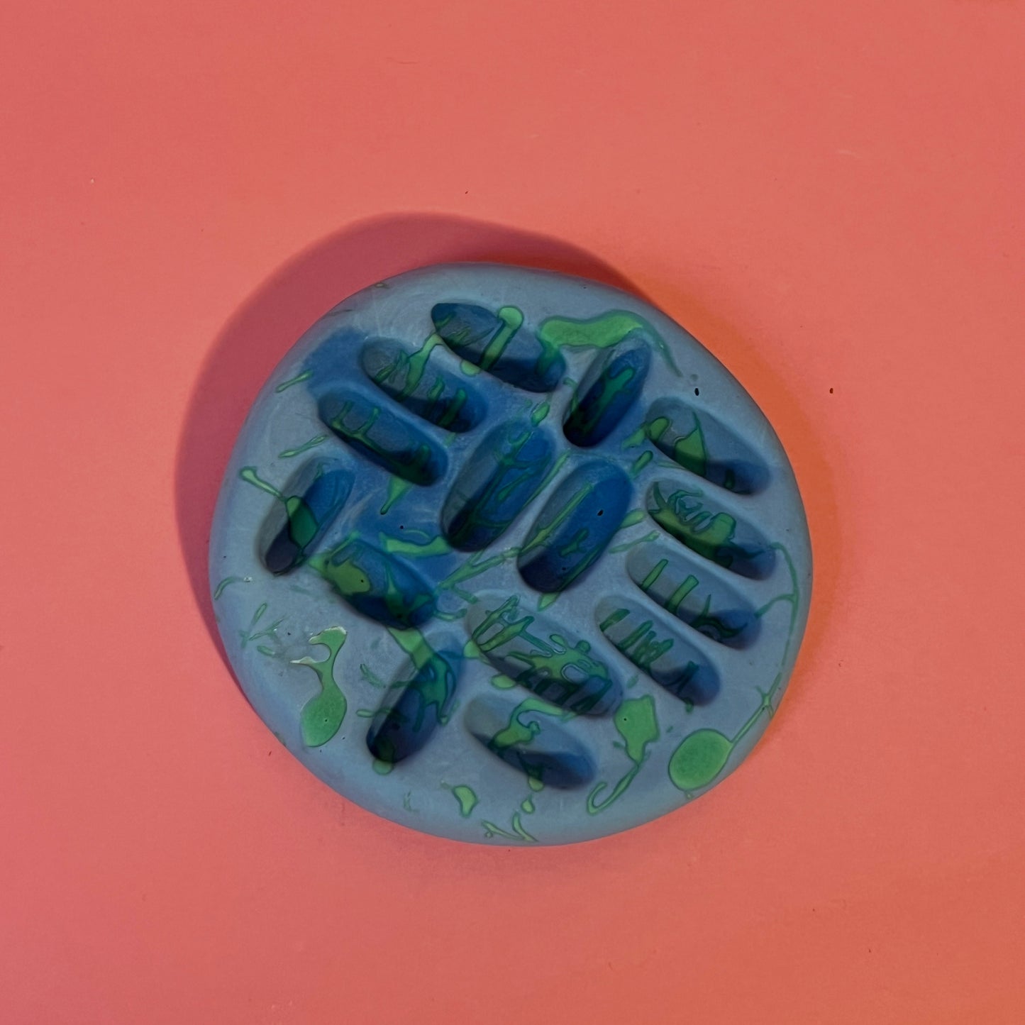 Porte bijoux bleu vert