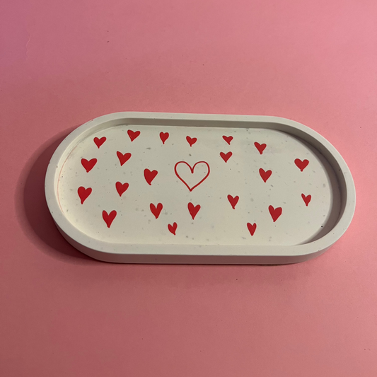 Plateau blanc coeur