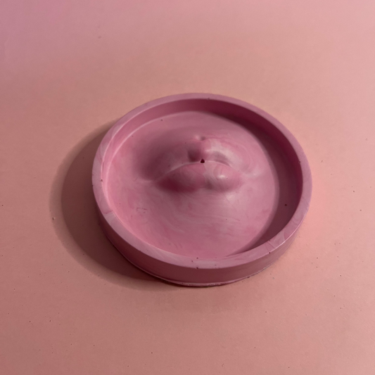 Porte encens rose marbré
