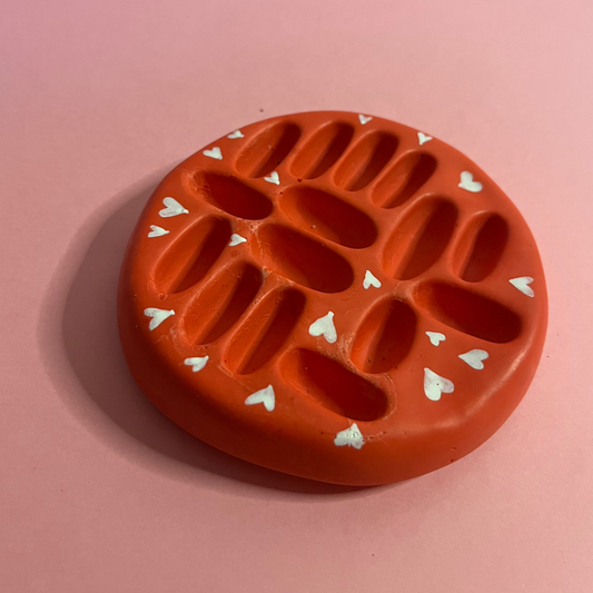 Porte bague rouge coeur