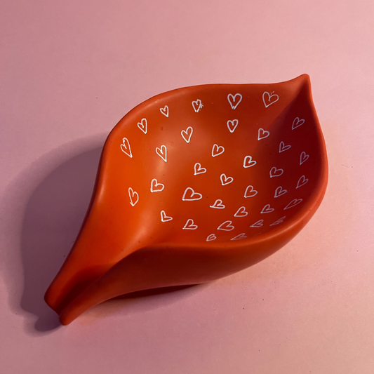 Porte savon rouge coeur