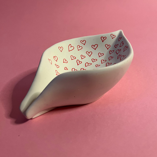 Porte savon blanc coeur