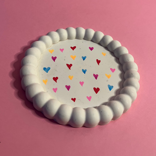 Plateau blanc coeur