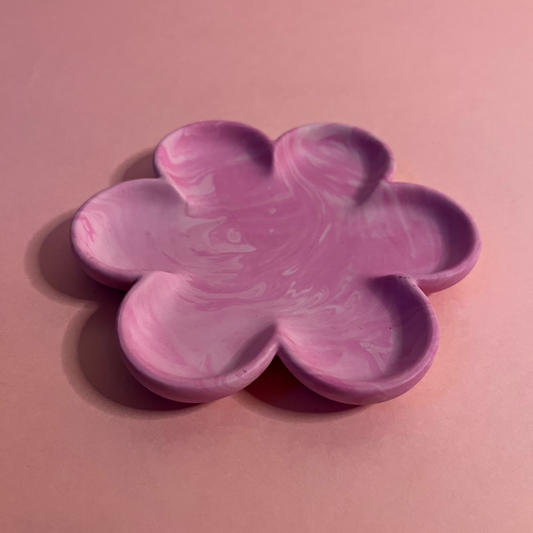 Plateau fleur rose