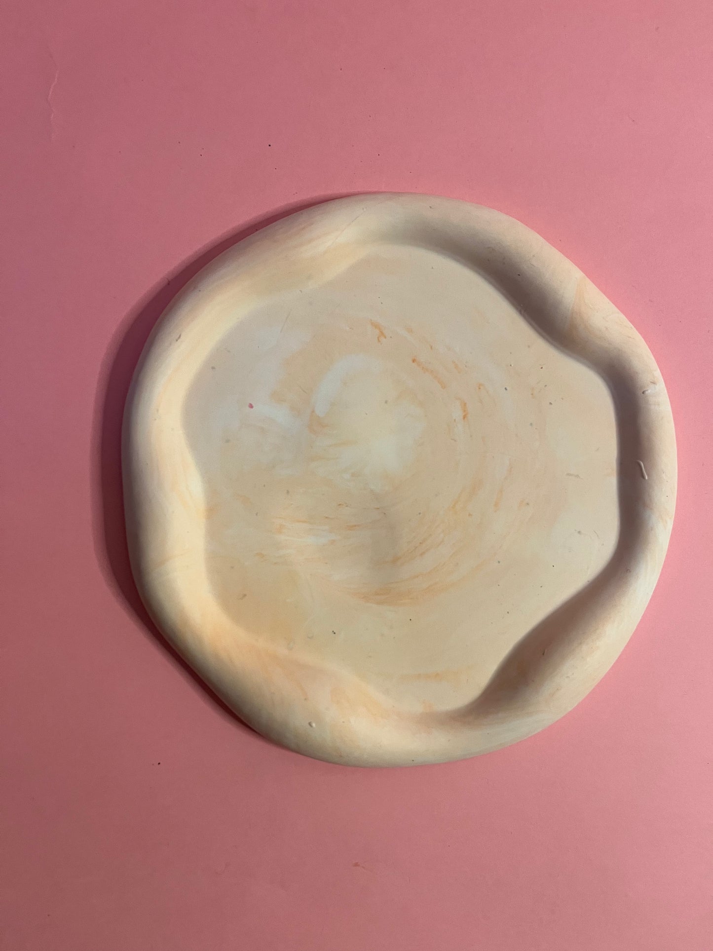 Plateau marbré orange